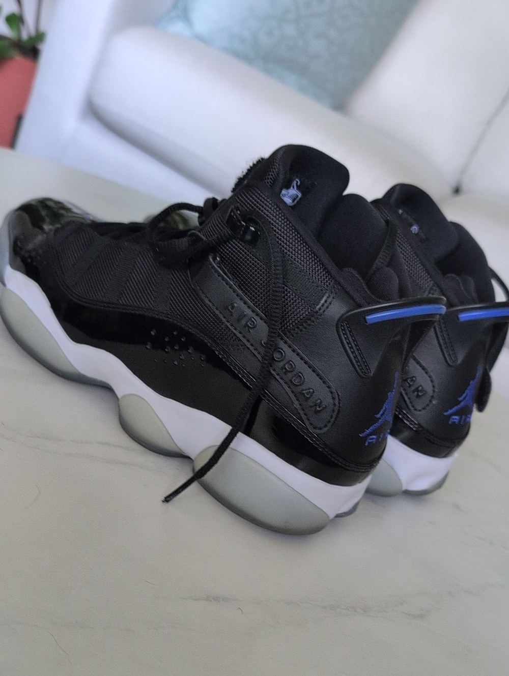 Jordan Black and Blue Men’s Sneakers
